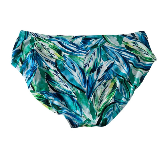 Terra & Sky Women's Plus Size 3X 24W-26W Blue Multi High Waist Swim Bottom - Picture 2 of 9